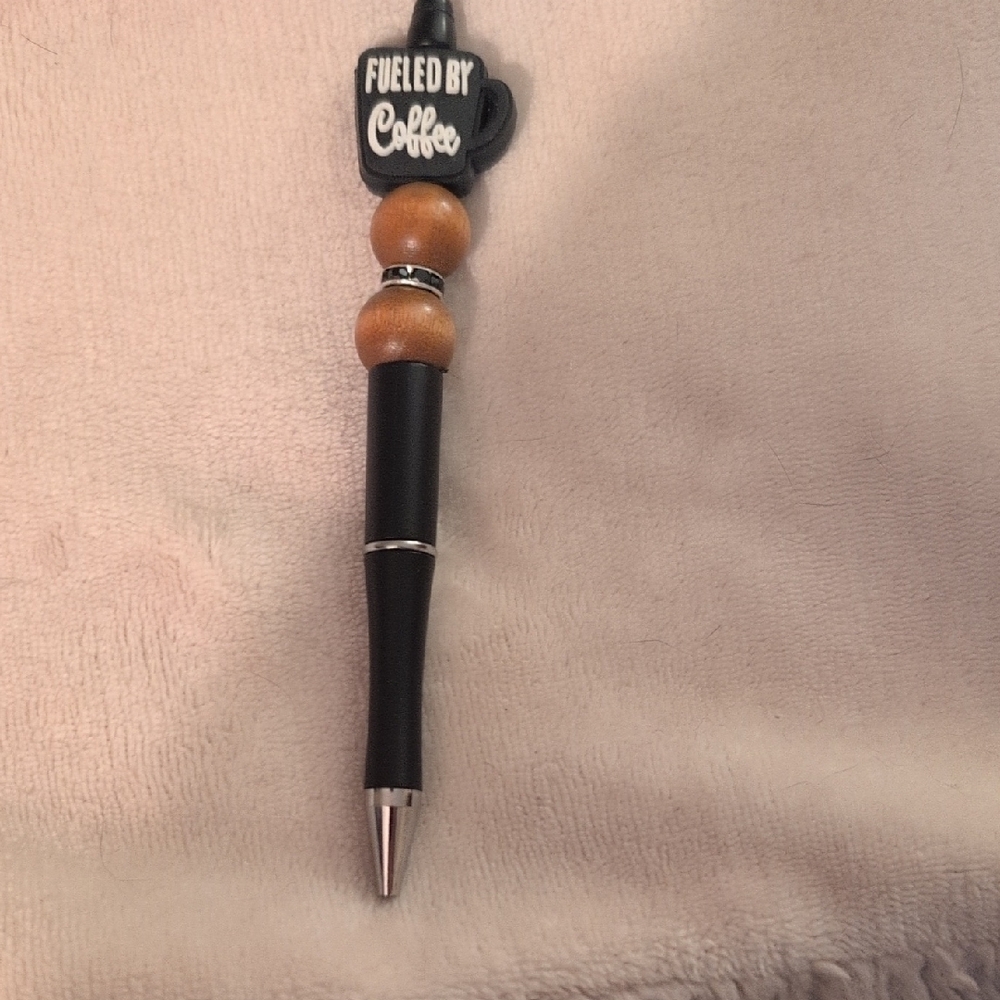 Black and Brown Beaded Pen